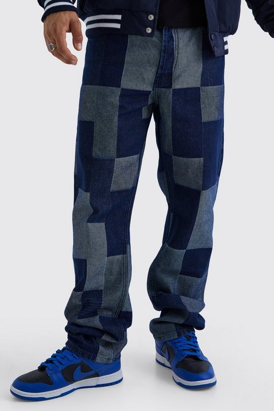 Lockere Patchwork Jeans