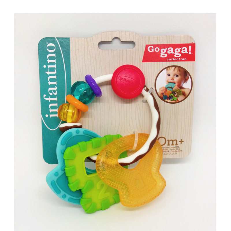 Hochet anneau de dentition multi-matières Infantino