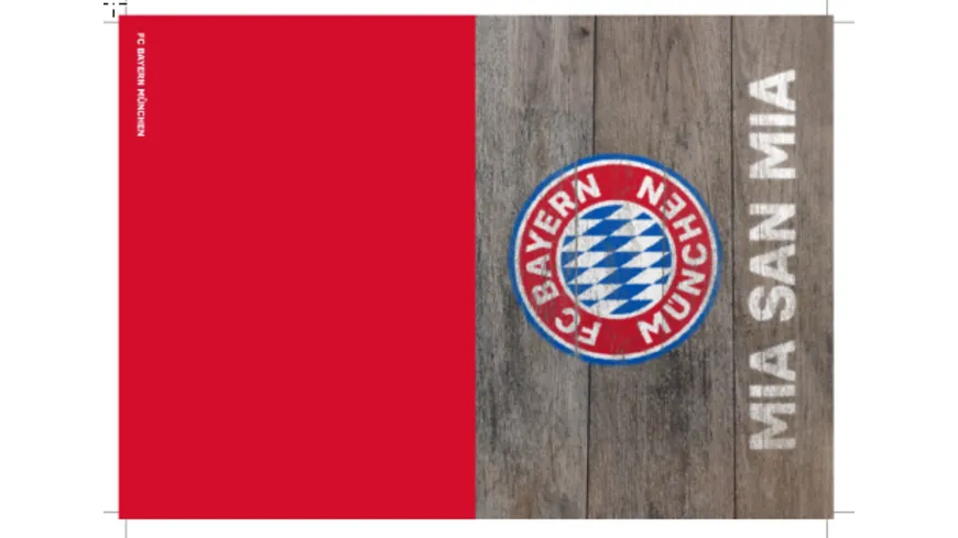 FC BAYERN MÜNCHEN SMU Glückwunschkarte MSM Holz