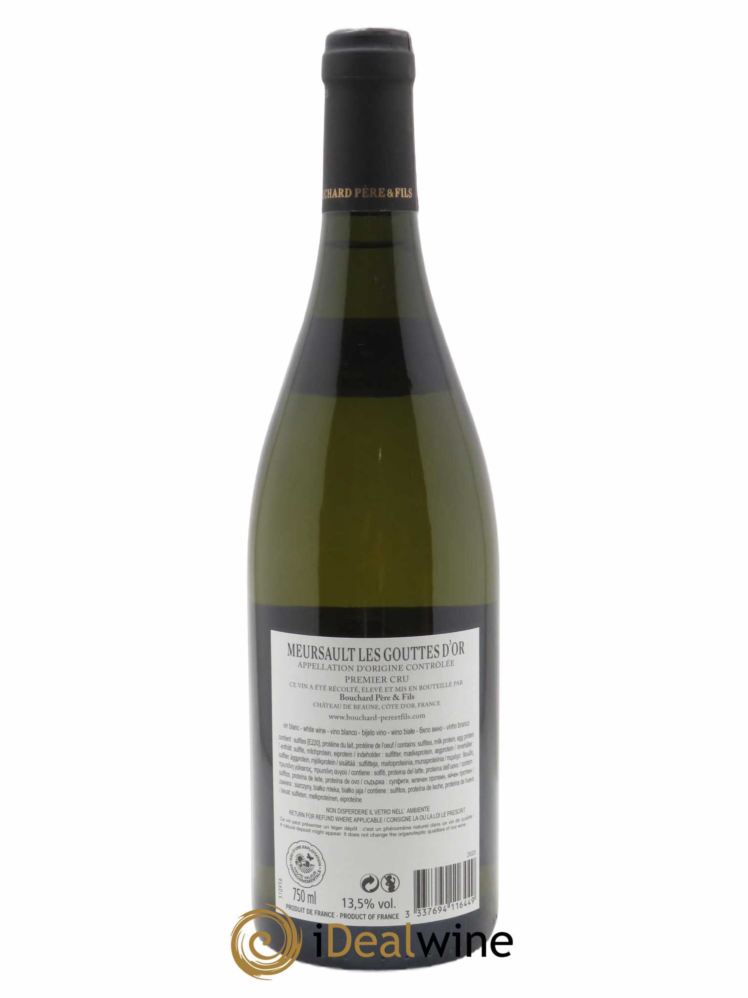 Meursault 1er Cru Les Gouttes d'Or Bouchard Père & Fils (CBO à partir de 6 BTS) 2020 - Lot de 1 Bouteille