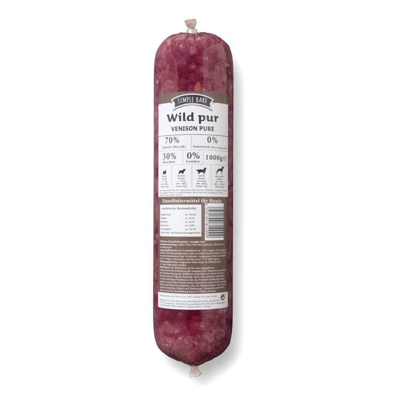 Simple BARF BARF/ Frostfutter Simple BARF Wild pur 24x1 kg