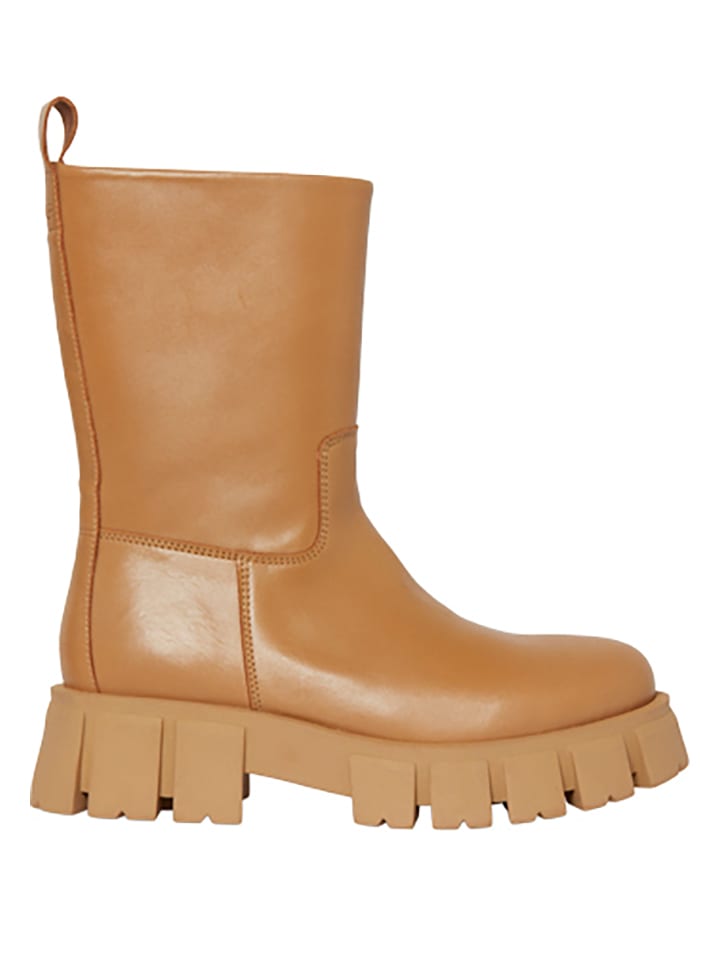 Marc O'Polo Shoes Leder-Boots in Hellbraun günstig kaufen