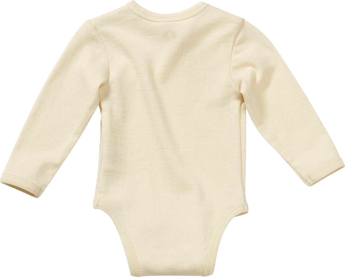 Wickelbody aus Bio-Wolle und Seide, natur, Gr. 62/68, 1 St