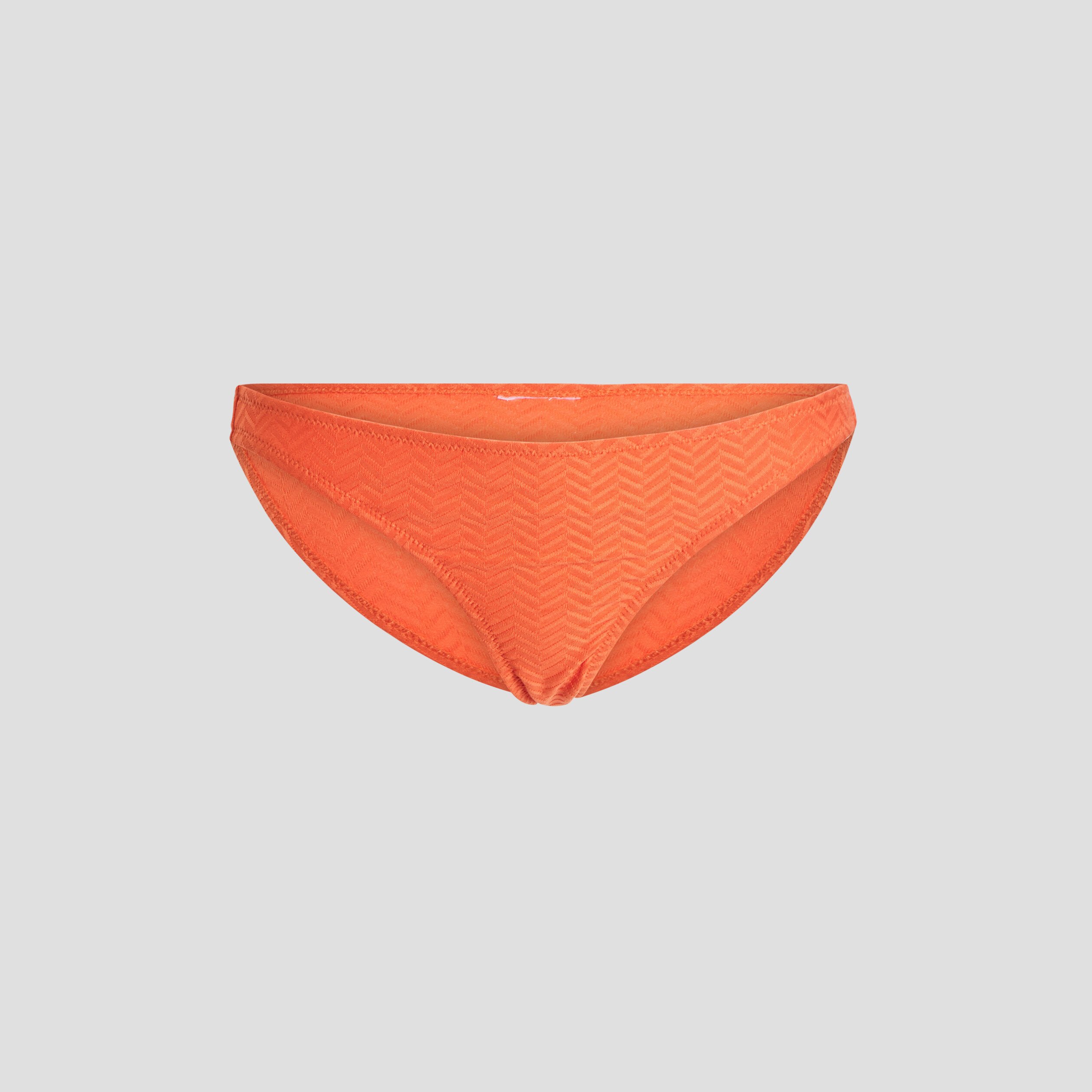 Culotte bas de maillot de bain texturé orange femme | La Halle
