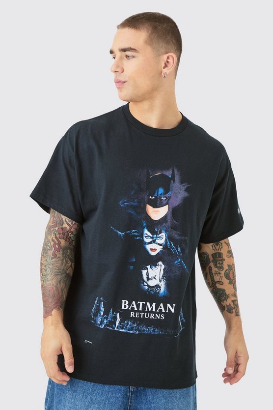 Oversize T-Shirt mit lizenziertem Batman Returns Print