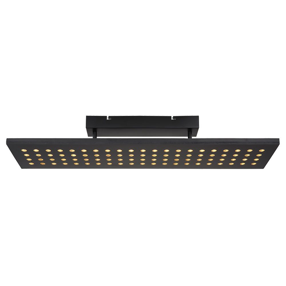 Globo LED Deckenleuchte, LED-Leuchtmittel fest verbaut, Warmweiß, Deckenleuchte dimmbar 3 Stufen Holzleuchte LED Deckenlampe schwarz