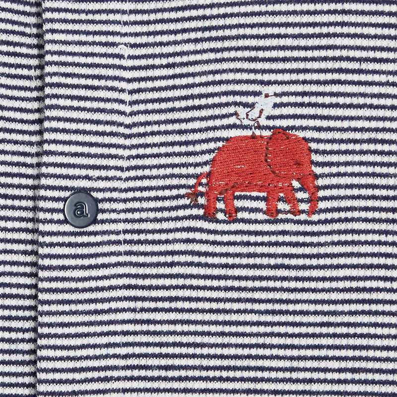 Combishort bébé en coton bio bleu Absorba