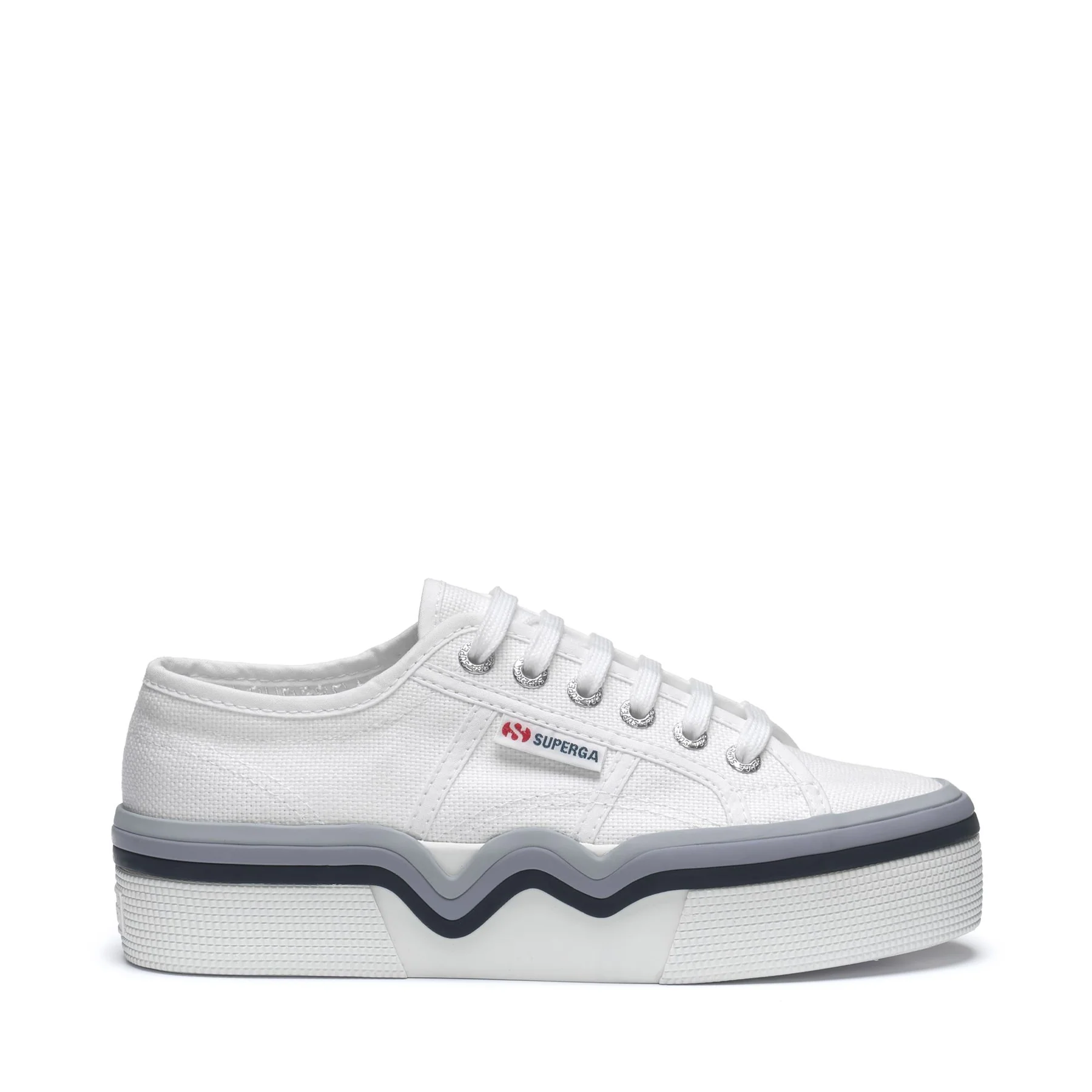 2740 LIQUIFY STRIPES-WHITE-SHADED BLUE