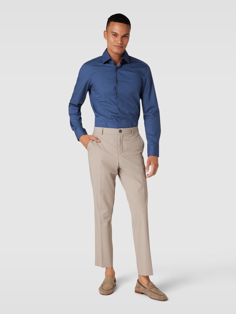 Slim Fit Business-Hemd mit Kentkragen Modell 'HANK' in jeans
