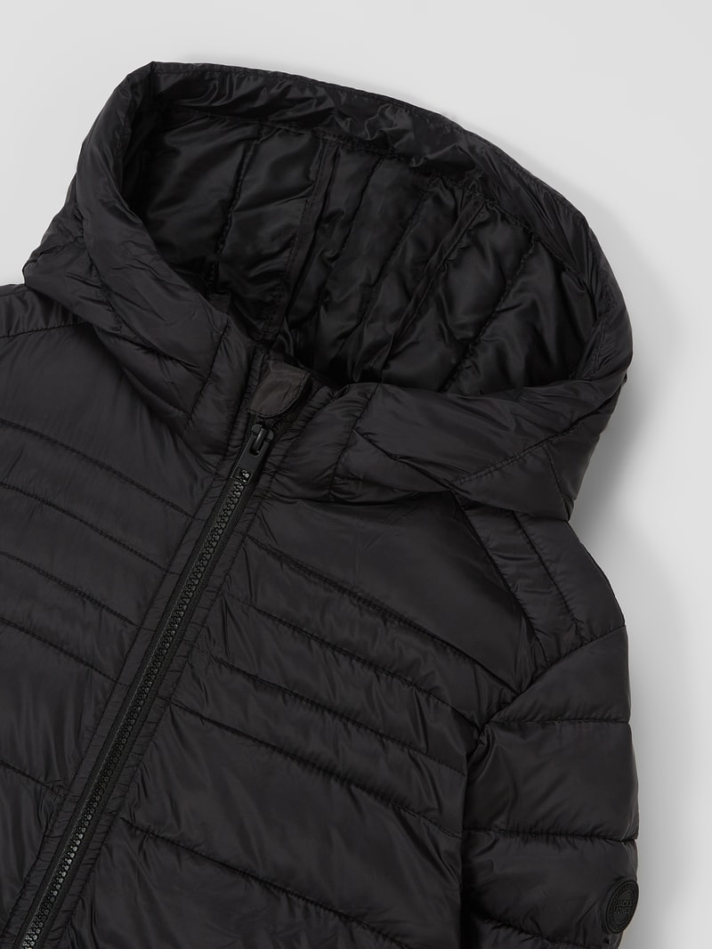 Steppjacke mit Kapuze Modell 'Ehero' in schwarz