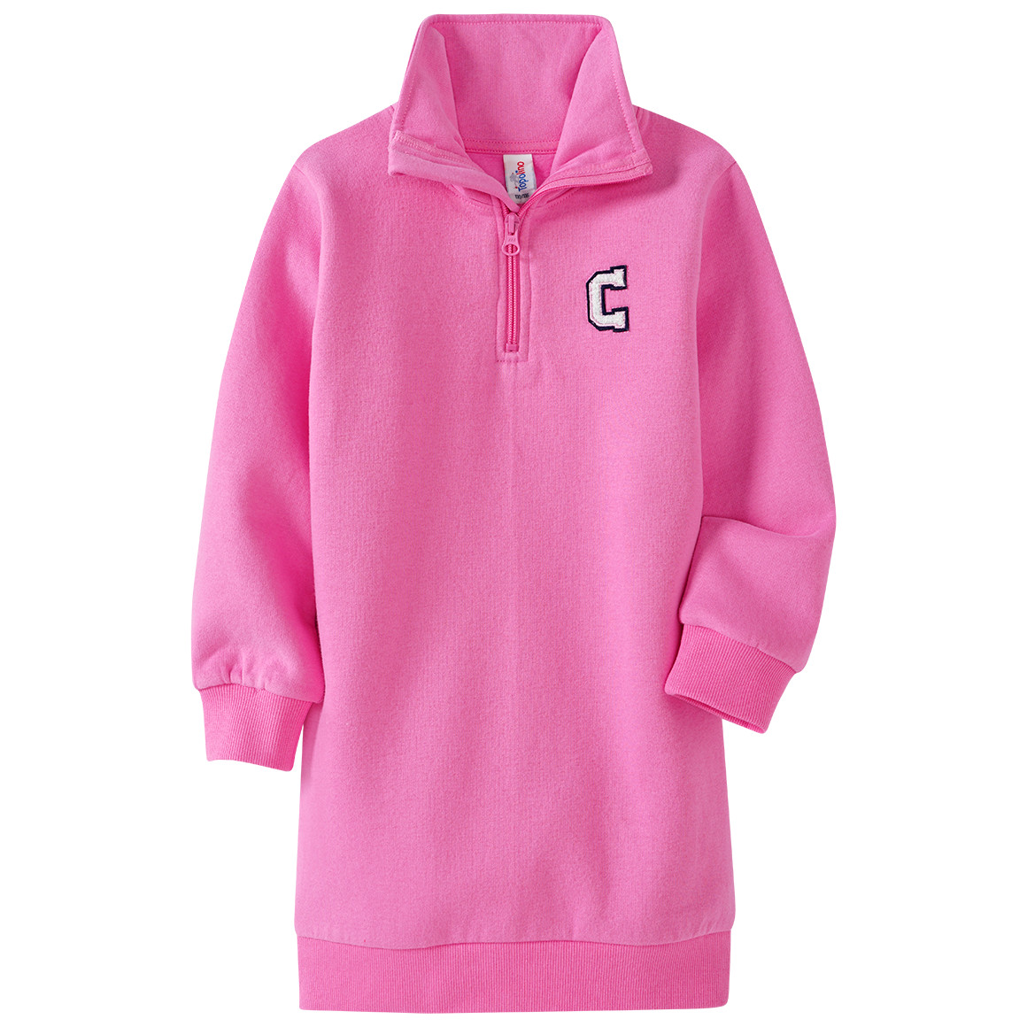Mädchen Sweatkleid mit Stehkragen