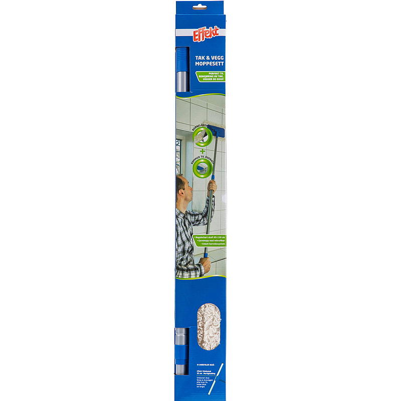 Effekt Moppesett Borrelås tak/vegg, 30/150 cm