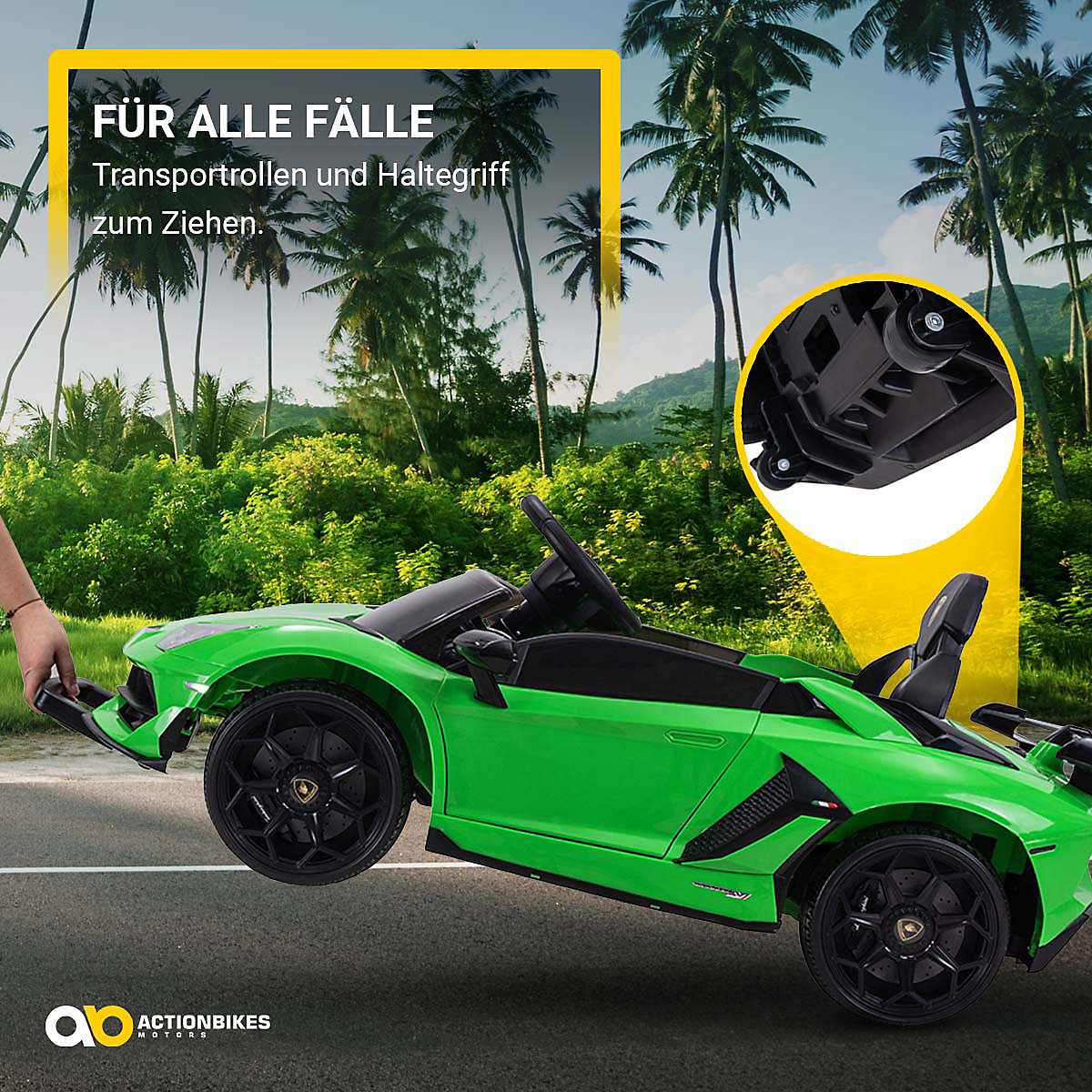 Kinder Elektroauto Lamborghini Aventador - Einsitzer - 2x35 Watt - Kinderauto mit Fernbedienung - Soundmodul
