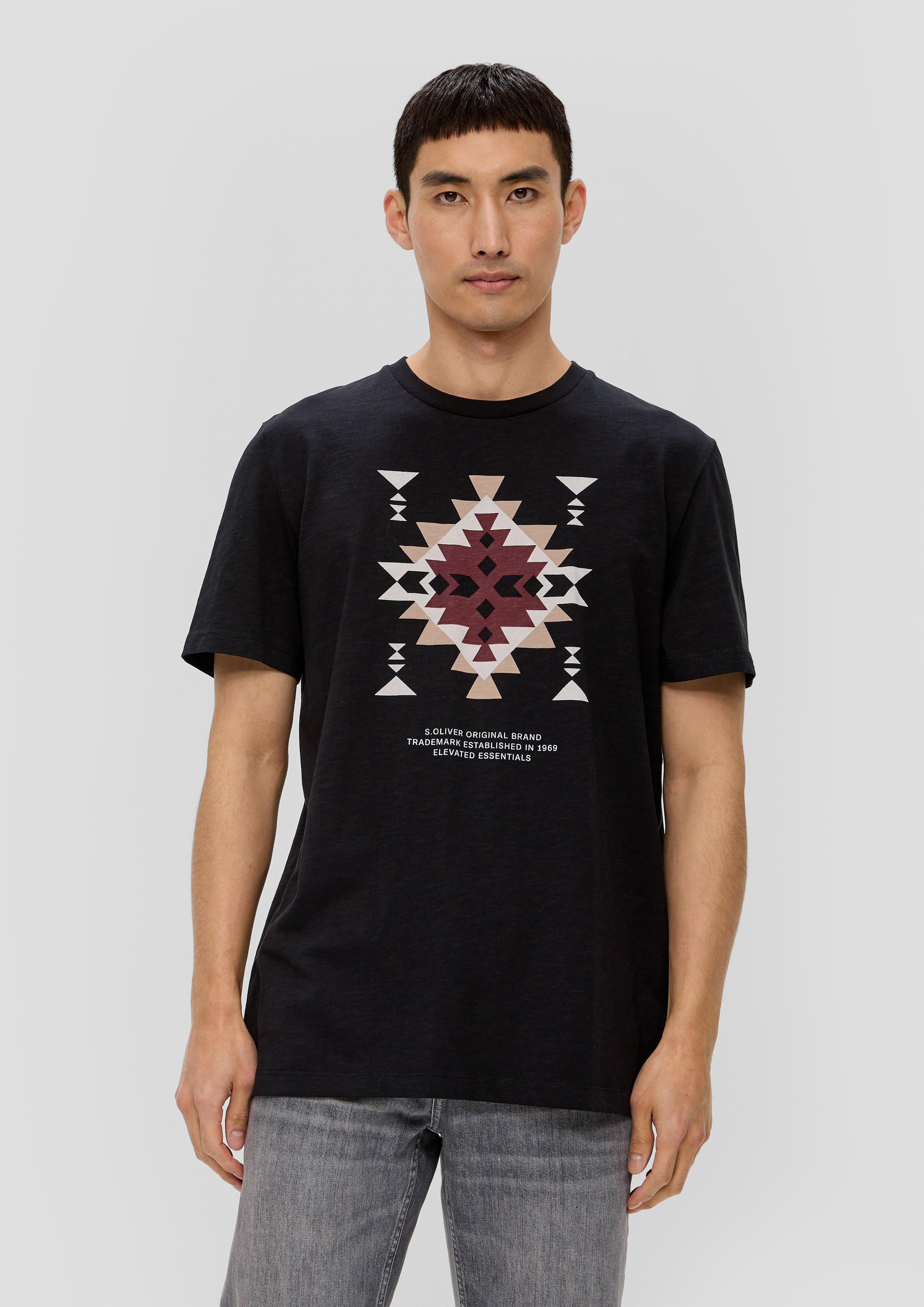 T-Shirt mit Flammgarnstruktur  2138667-99D1