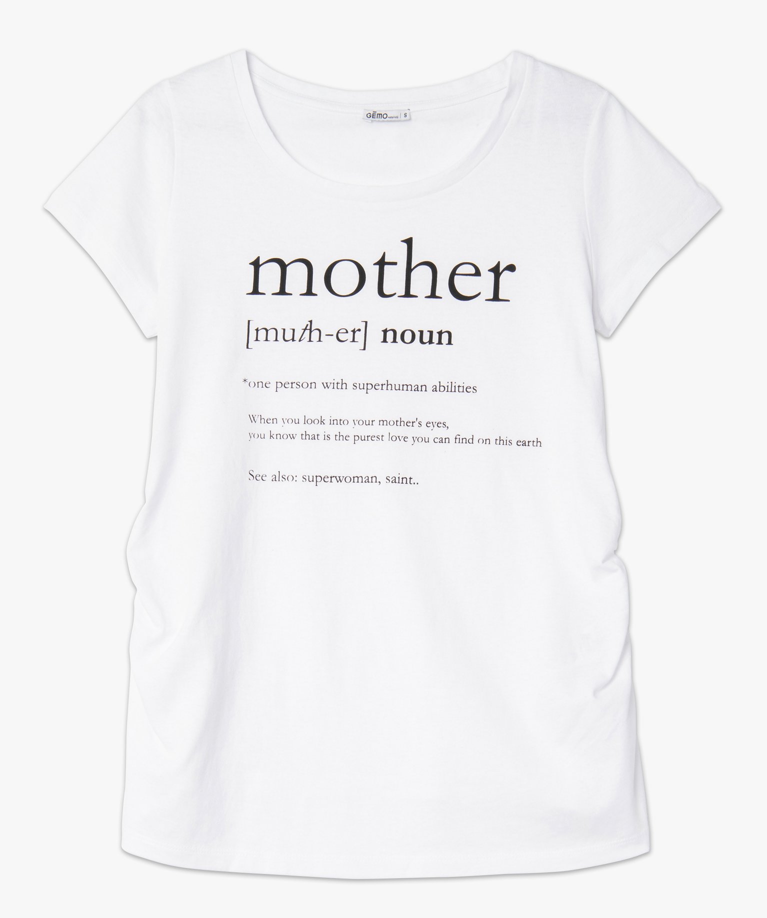 Tee-shirt de grossesse avec inscription XXL blanc | GEMO