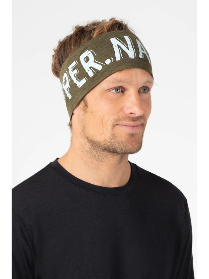 super.natural Merino Stirnband CARTOONIST HEADBAND in graugrün günstig kaufen onesize