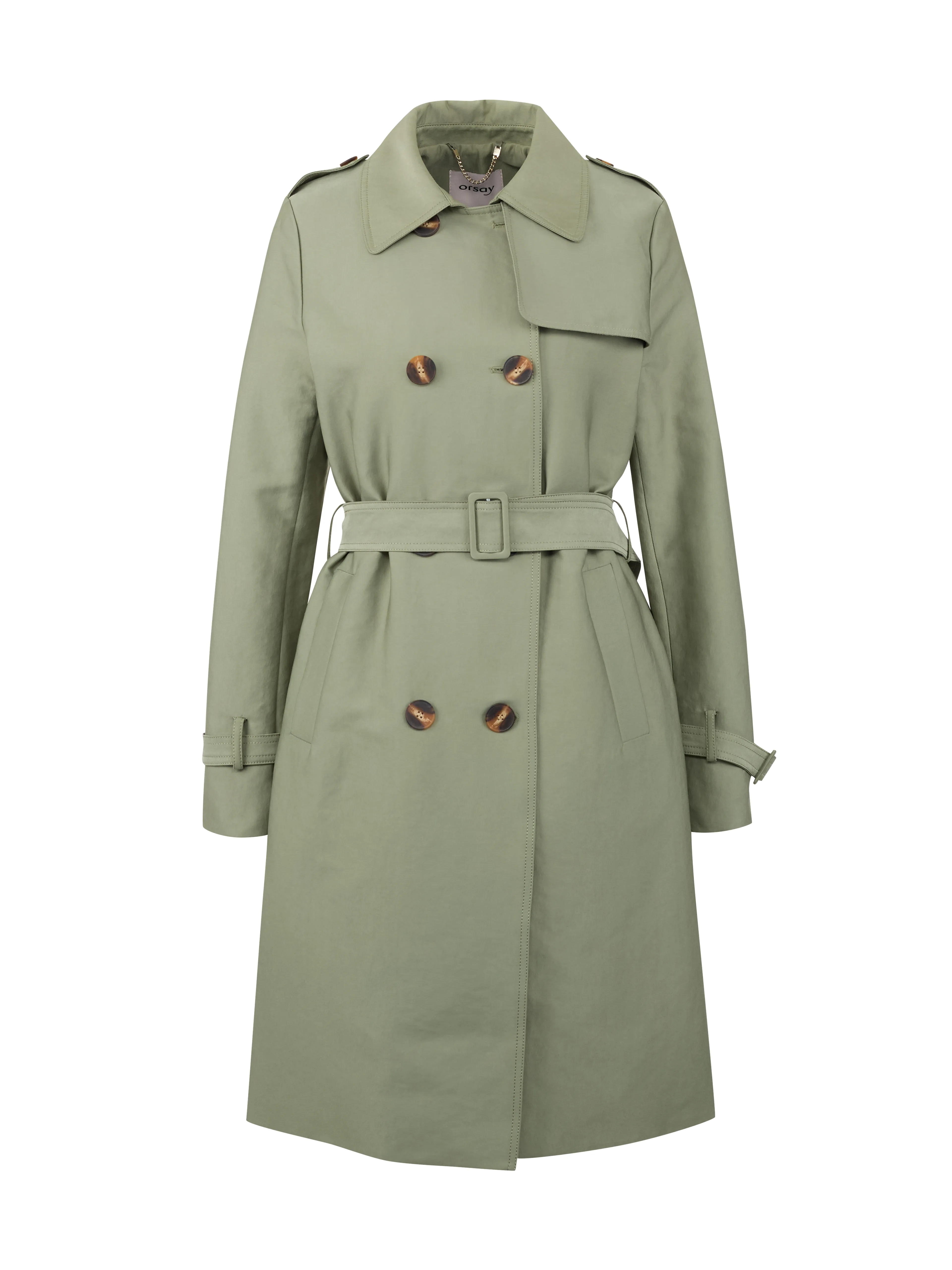 Khakifarbener Damen-Trenchcoat ORSAY