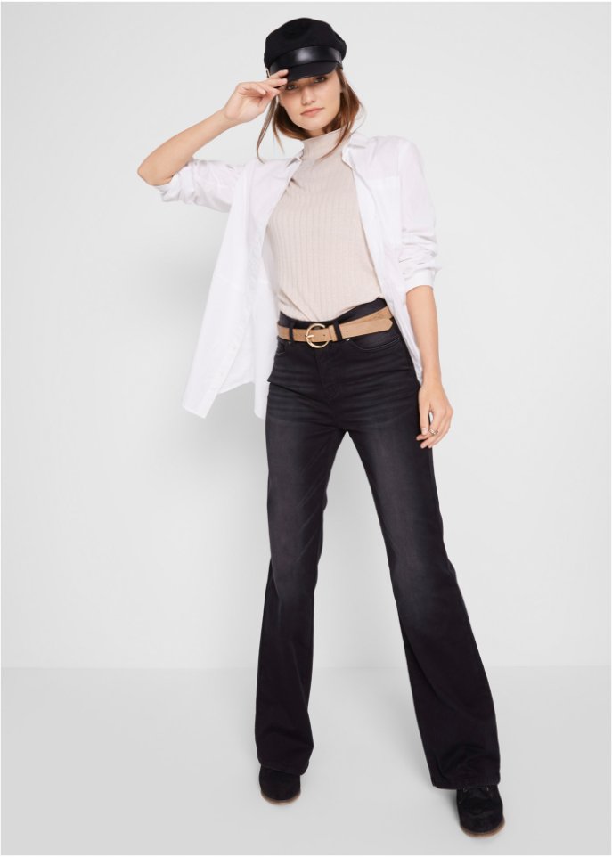 Super-Stretch-Push-Up-Jeans mit Bequembund, Bootcut