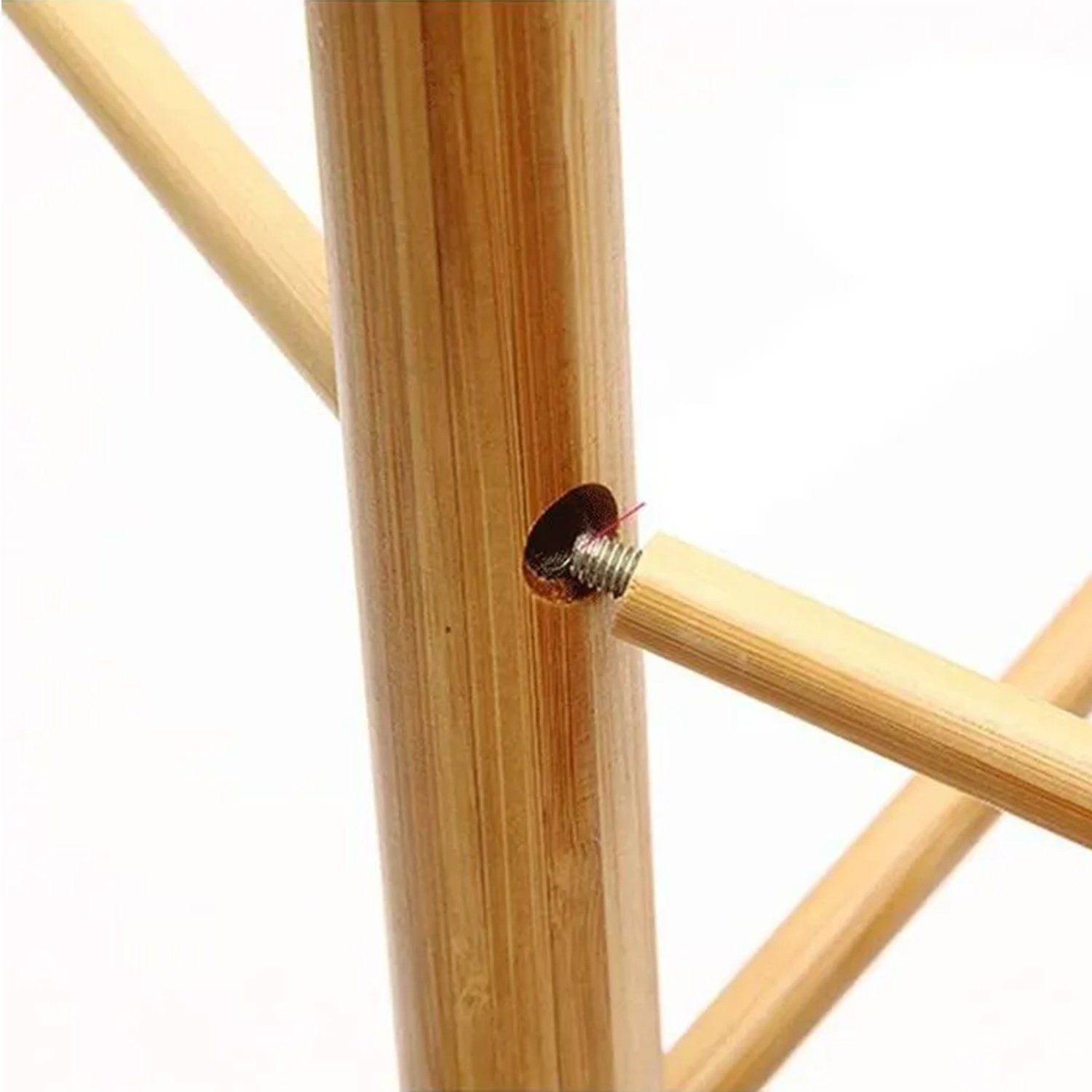Bedee Gläserhalter Tassenhalter Becherhalter Bambus, Kaffee Tassenhalter mit 6 Haken (Baum Becher Halter Baum Kaffeebecher Gestell Getränkehalter, 1 St., Brezelständer aus Bambus), Rack Regal für Küche Zähler und Display Besteck Lagerung und Trocknun