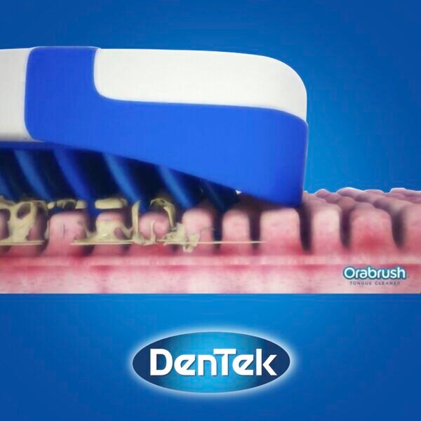DenTek Orabrush 2-in-1 -hammasharja 16 g