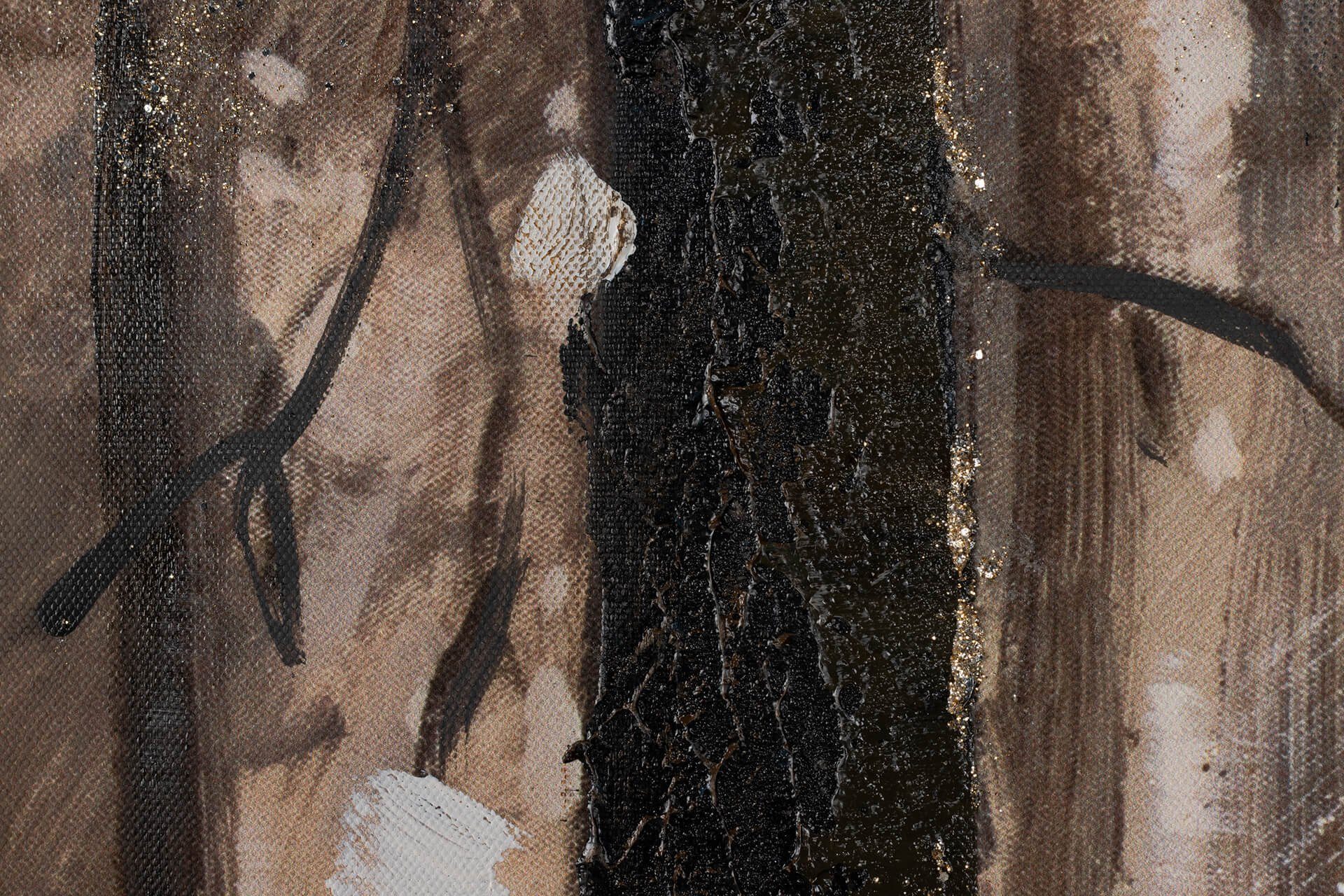 KUNSTLOFT Gemälde Stag in the Brume 120x60 cm, Leinwandbild 100% HANDGEMALT Wandbild Wohnzimmer