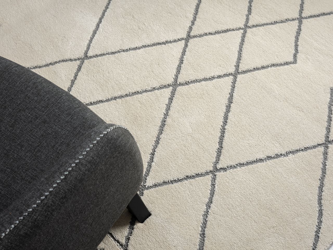 MyFlair Teppich Moroccan Love, 190 cm x 240 cm, Farbe weiß, rechteckig, Florhöhe 19mm