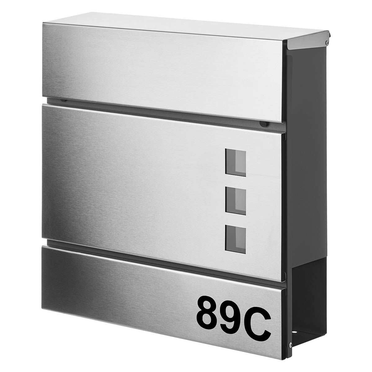 Weles AMARE DESIGN Briefkasten Series 4 Postkasten - 37 x 37 x 10,5 cm - Mailbox mit Edelstahl Front