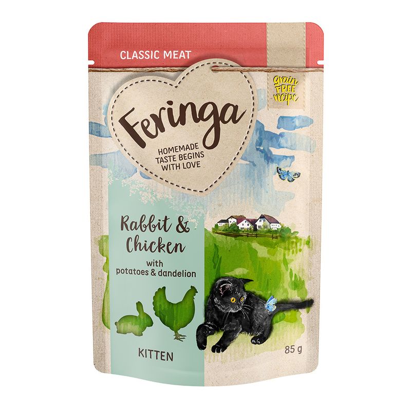 Feringa Classic Meat Menü Kitten Pouches 12 x 85 g
