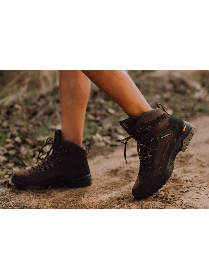 GUGGEN MOUNTAIN Wanderstiefel Uni in Braun günstig kaufen