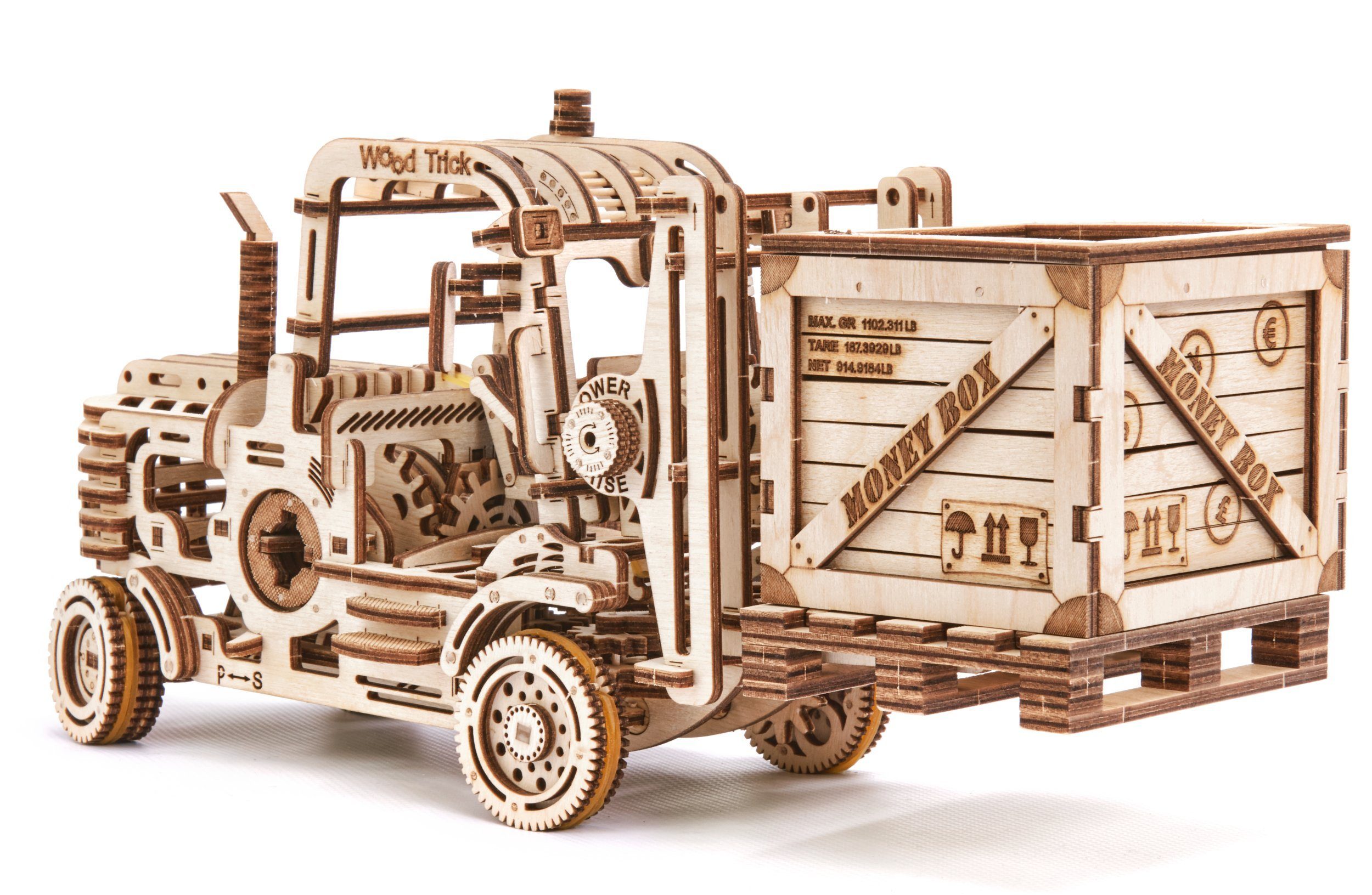 Selva Technik 3D-Puzzle WOOD TRICK Gabelstapler, 325 Teile, Puzzleteile