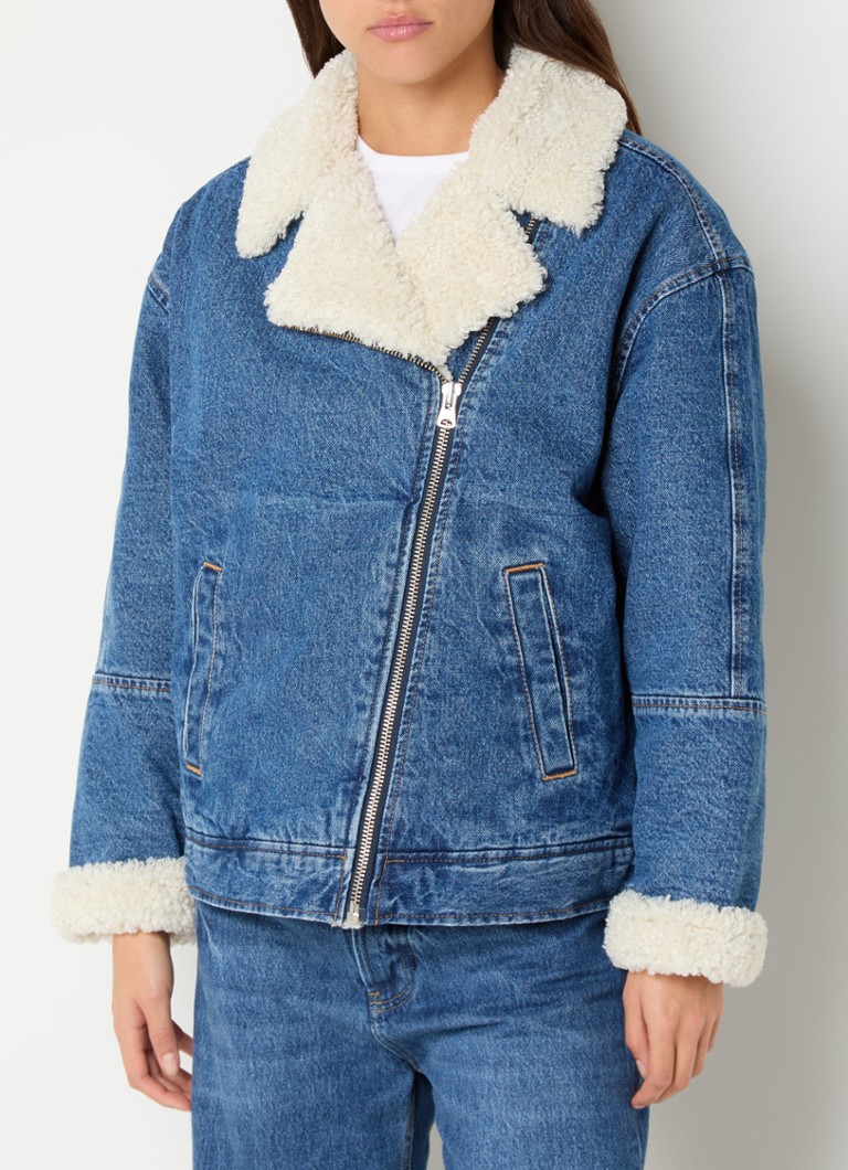 Giacca in denim sherpa Levi's con fodera in peluche e tasche laterali