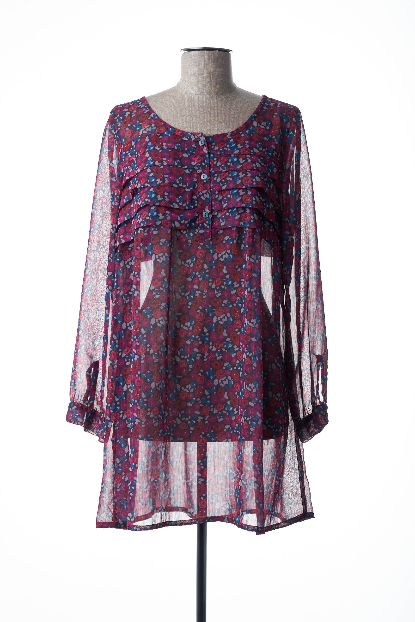 Heteroclite Tuniquemanchelongue Femme couleur rouge