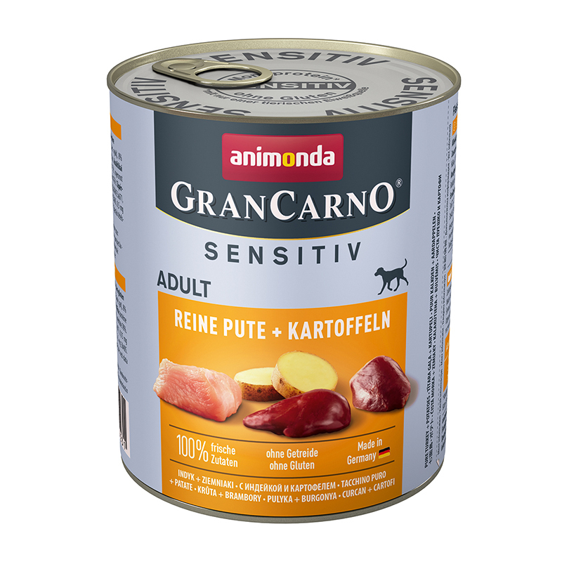 Animonda Hundenassfutter Animonda GranCarno Sensitiv Pute & Kartoffel 24x800 g