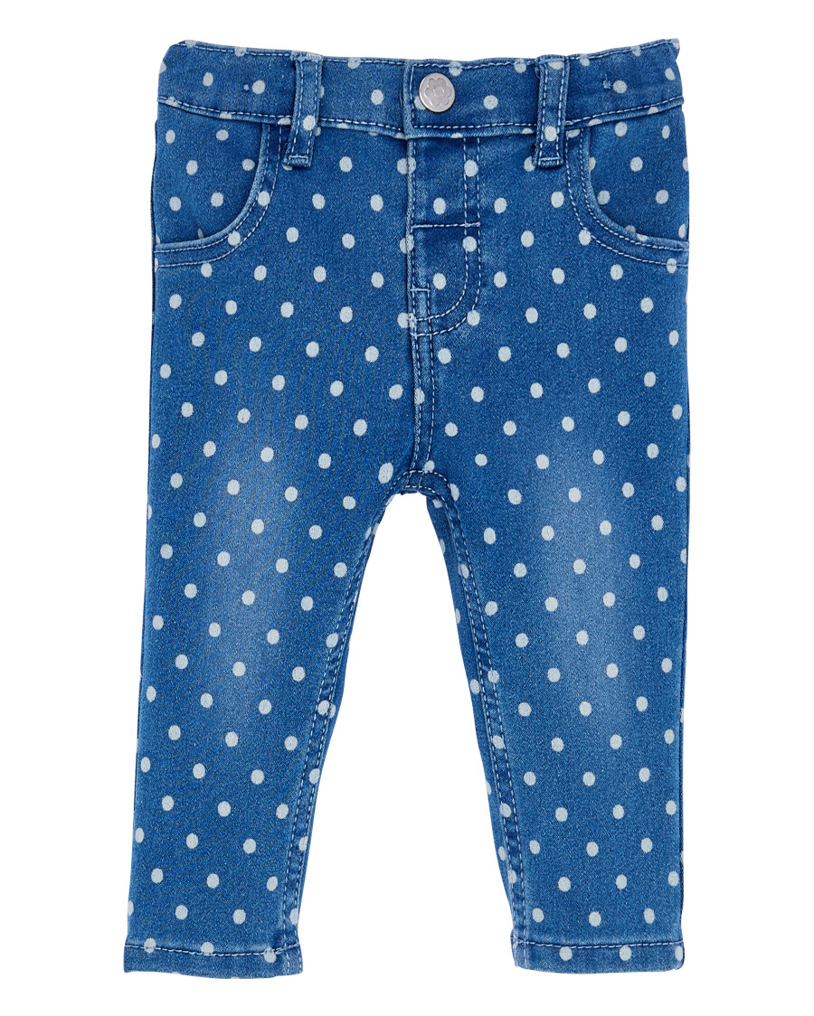 Gepunktete Jeans