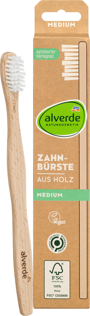Zahnbürste aus Holz medium, 1 St