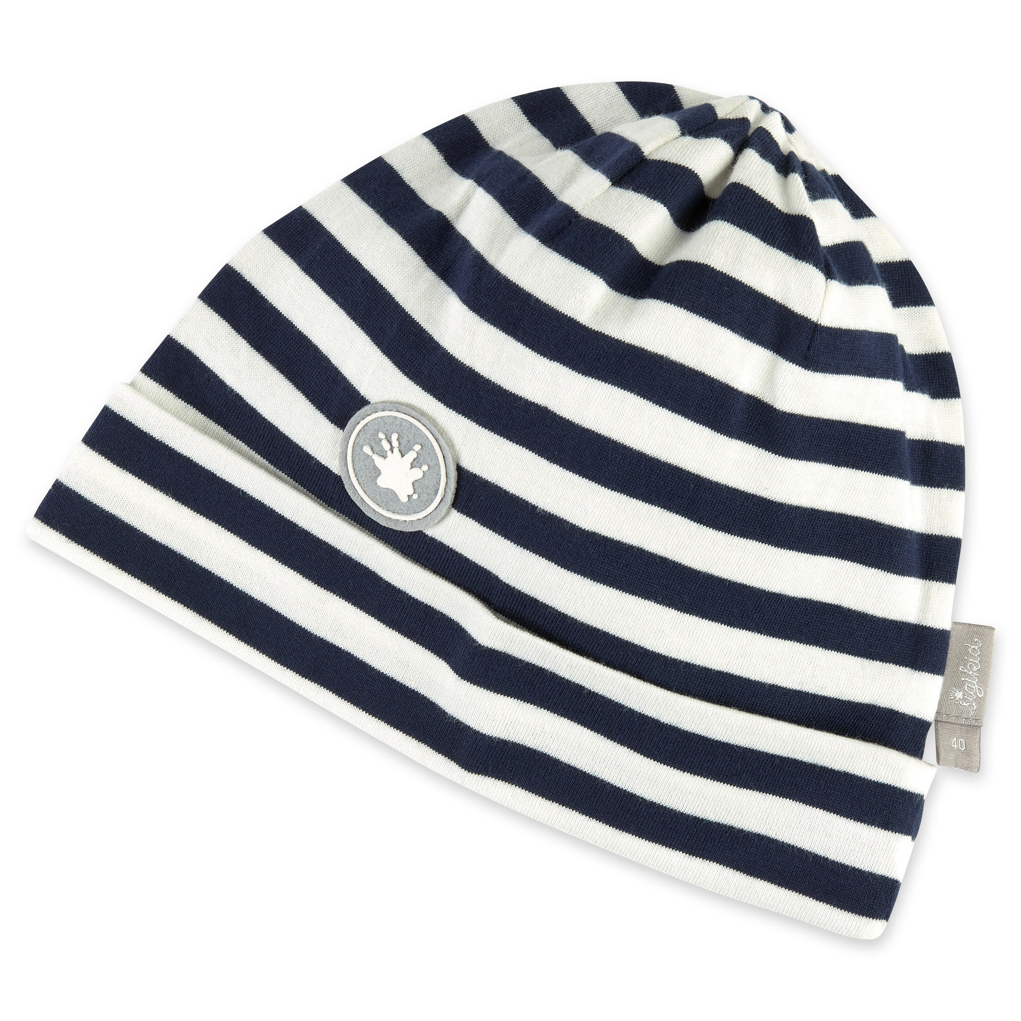 Baby Mütze, blau-weiß geringelt