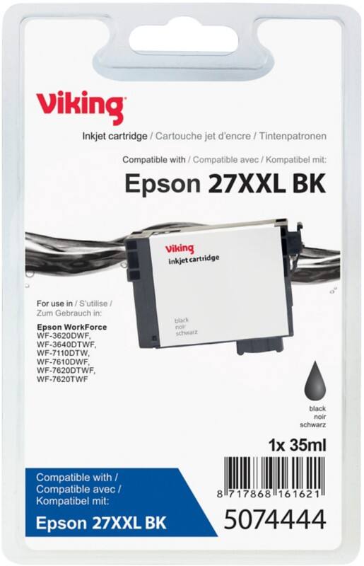Viking 27XXL Kompatibel Epson Tintenpatrone C13T27914012 Schwarz