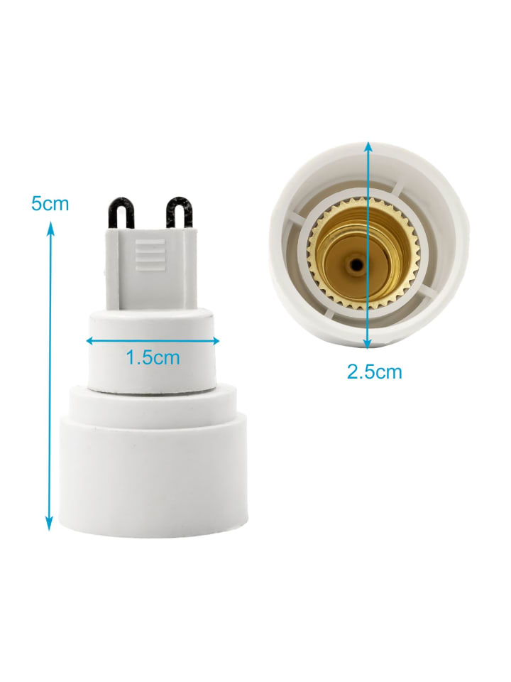 Intirilife 4er Set Lampenadapter E40 auf E27 in WEISS günstig kaufen onesize
