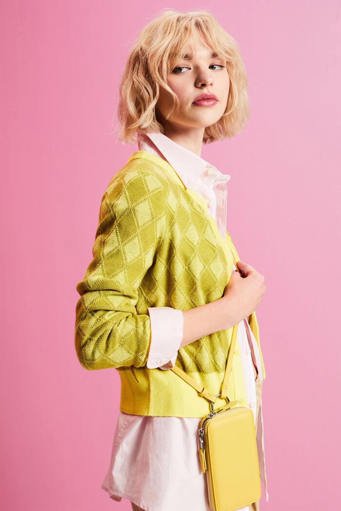 Cardigan mit Argyle-Muster