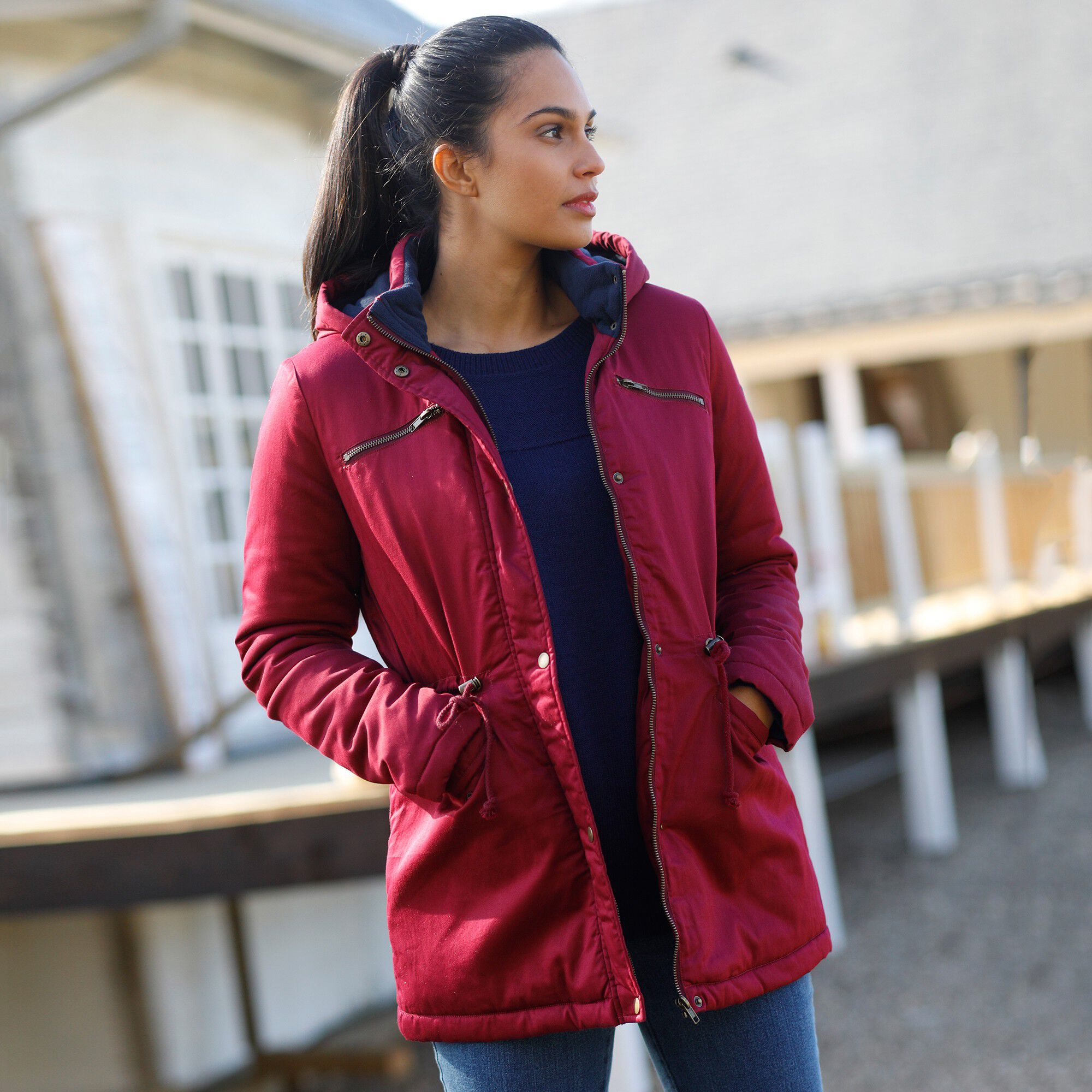 Parka déperlante doublée maille polaire