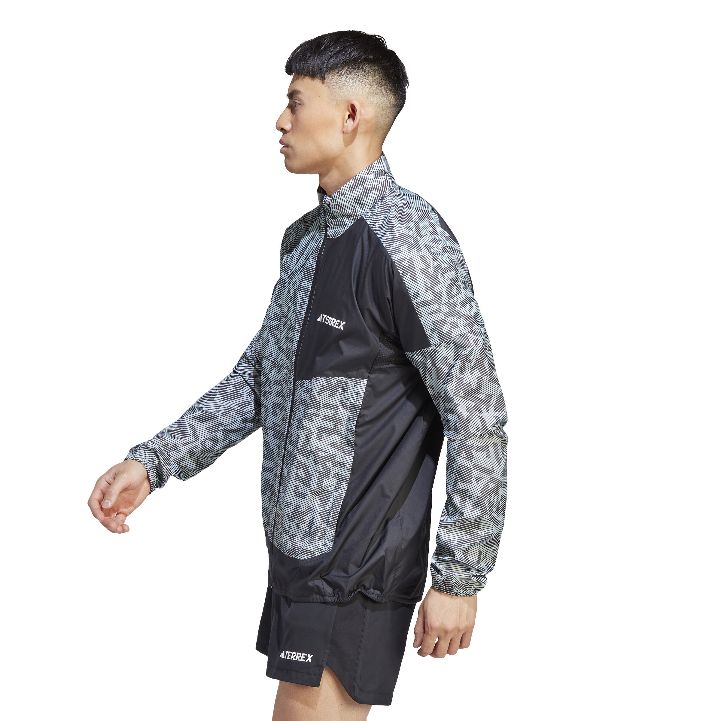 Terrex Trail Wind Laufjacke Herren - Grau, Schwarz