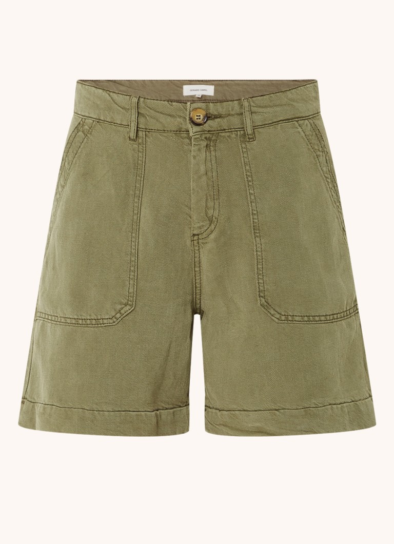 Pantaloni scurți din in cu talie înaltă și croială dreaptă de la Gerard Darel Catille