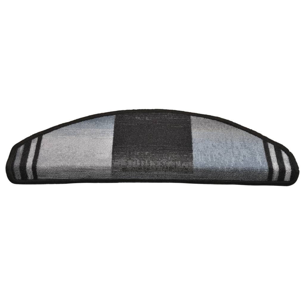 Stufenmatte Stufenmatten Selbstklebend 10 Stk 65x21x4 cm Schwarz Grau, vidaXL, Andere