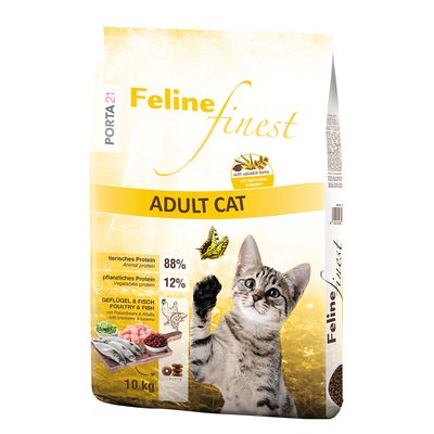 10 kg Porta 21 Feline Finest + 2 kg Sensible Ocean gratis!