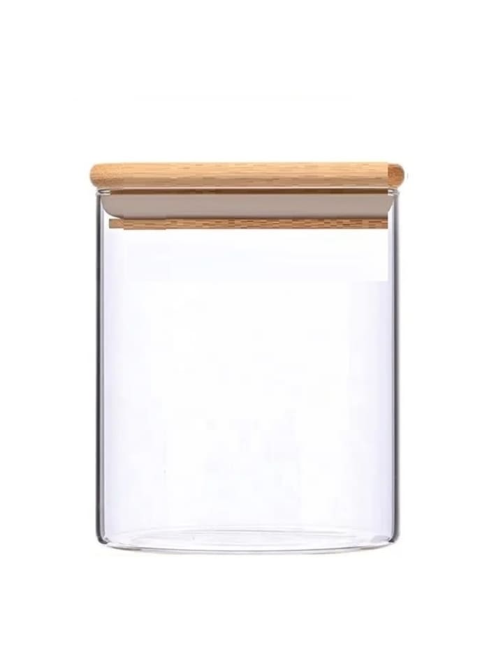 Cheffinger 6-teiliges Glas Vorratsdosen-Set mit Bambusdeckel in Transparent günstig kaufen 6