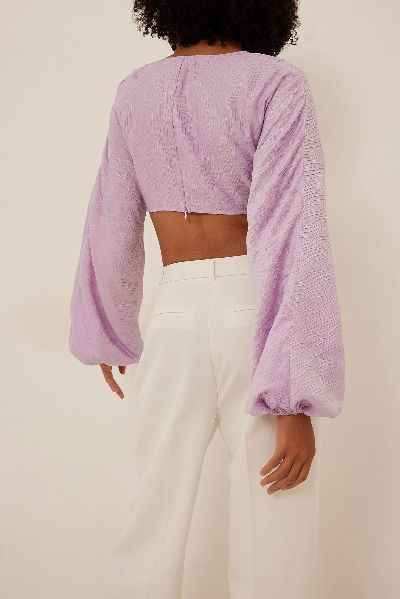 Twist Front Pleated Blouse