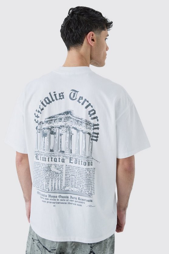 Oversized Heavyweight Gothic Text T-shirt