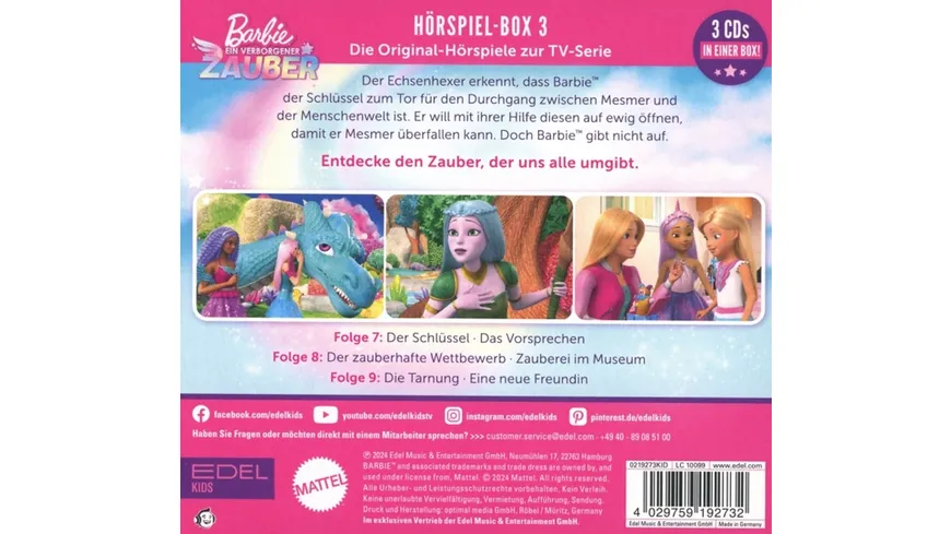 Hörspiel-Box, Folge 7-9 Barbie - Ein verborgener Zaube
