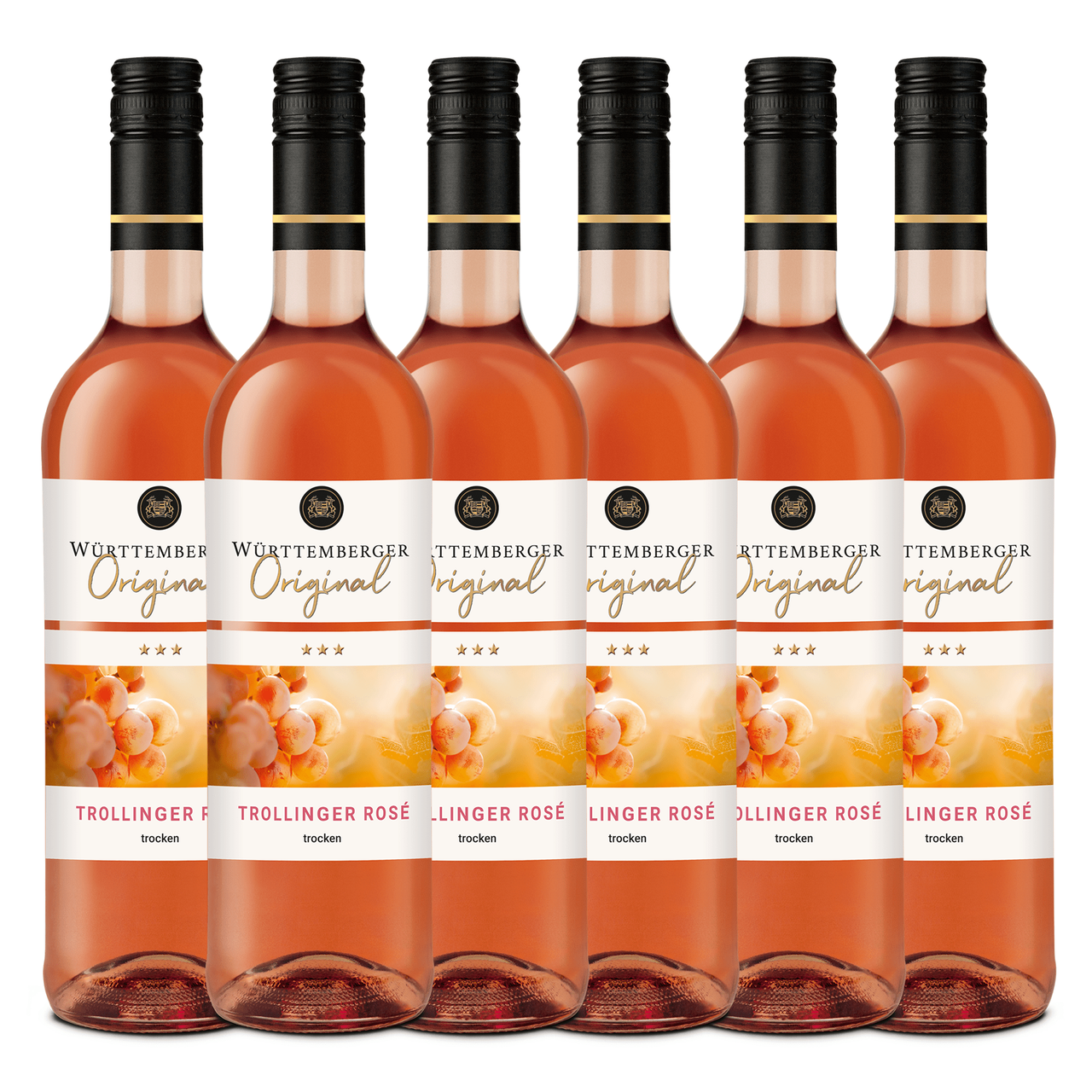 Württembergische WZG Württemberger Original Trollinger Rosé Qualitätswein trocken 0,75L 6er Karton