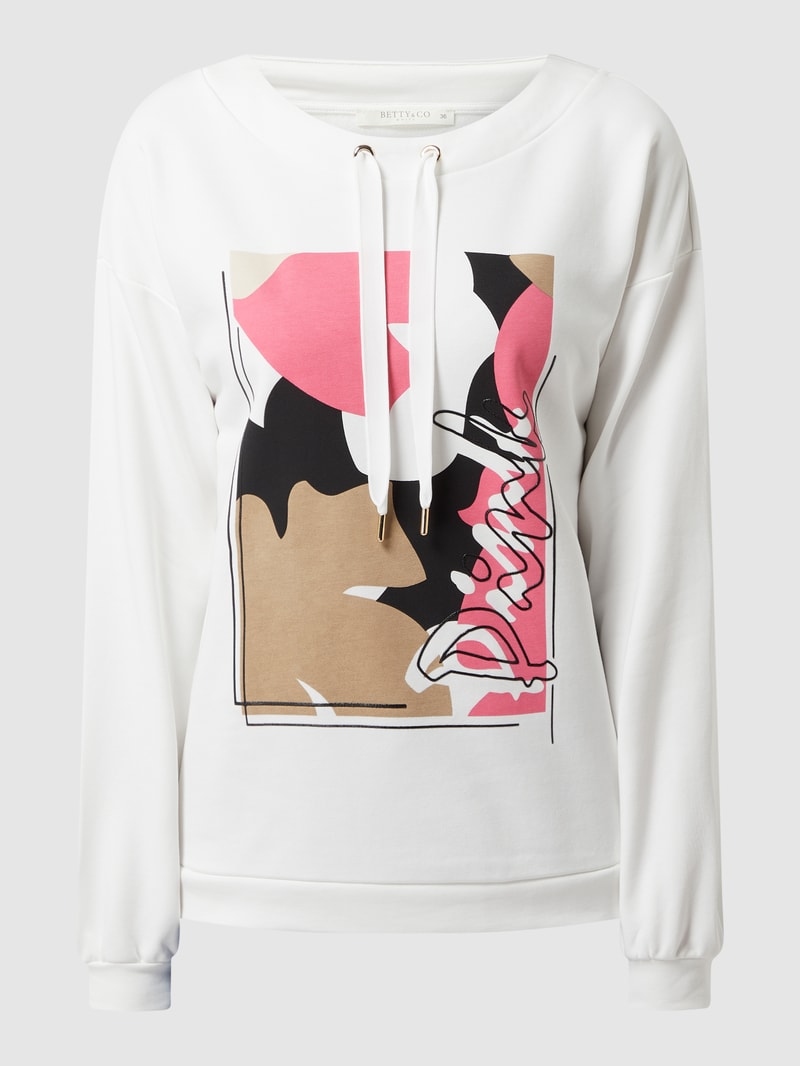 Sweatshirt mit Print in offwhite